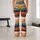 Retro Rainbow Color Block Stripes for Beach Days and Relaxed Summer Weekends for Her Leggings - 10