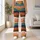 Retro Rainbow Color Block Stripes for Beach Days and Relaxed Summer Weekends for Her Leggings - 11