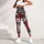 Vintage Americana Stars And Flowers For Fourth Of July Garden Celebrations Leggings - 4