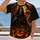 Flaming Grim Reaper and Jack-O'-Lanterns for Spooky Halloween Nights All-over Print Unisex T-shirt - 2