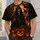Flaming Grim Reaper and Jack-O'-Lanterns for Spooky Halloween Nights All-over Print Unisex T-shirt - 5