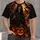 Flaming Grim Reaper and Jack-O'-Lanterns for Spooky Halloween Nights All-over Print Unisex T-shirt - 4