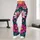 Pink Teal Daisy Blooms for Spring Summer Outings and Relaxed Weekend Casual Wear Leggings - 10