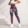 Pink Teal Daisy Blooms for Spring Summer Outings and Relaxed Weekend Casual Wear Leggings - 4
