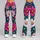 Pink Teal Daisy Blooms for Spring Summer Outings and Relaxed Weekend Casual Wear Leggings - 9
