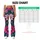 Pink Teal Daisy Blooms for Spring Summer Outings and Relaxed Weekend Casual Wear Leggings - 7