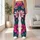 Pink Teal Daisy Blooms for Spring Summer Outings and Relaxed Weekend Casual Wear Leggings - 11