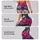 Pink Teal Daisy Blooms for Spring Summer Outings and Relaxed Weekend Casual Wear Leggings - 8