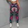 Pink Teal Daisy Blooms for Spring Summer Outings and Relaxed Weekend Casual Wear Leggings - 6