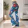 Colorful Daisy Garden on Ocean Blue for Sunny Beach Days and Summer Getaways for Her Leggings - 12