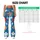 Colorful Daisy Garden on Ocean Blue for Sunny Beach Days and Summer Getaways for Her Leggings - 7
