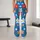 Colorful Daisy Garden on Ocean Blue for Sunny Beach Days and Summer Getaways for Her Leggings - 10