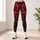 Crimson Bow and Snowflakes for Cozy Christmas Celebrations and Festive Winter Style Leggings - 4