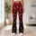 Crimson Bow and Snowflakes for Cozy Christmas Celebrations and Festive Winter Style Leggings - 12