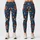 Navy Teal Folk Floral Motifs For Boho Travel, Yoga, And Everyday Casual Style Leggings - 3
