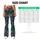 Navy Teal Folk Floral Motifs For Boho Travel, Yoga, And Everyday Casual Style Leggings - 7