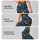 Navy Teal Folk Floral Motifs For Boho Travel, Yoga, And Everyday Casual Style Leggings - 8
