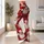 Whimsical Santa Faces and Falling Snow for Cozy Christmas Celebrations and Winter Days Leggings - 11