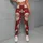 Whimsical Santa Faces and Falling Snow for Cozy Christmas Celebrations and Winter Days Leggings - 4