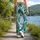 Teal Tropical Monstera And Bamboo Leaves For Relaxed Summer Getaways Leggings - 12