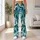 Teal Tropical Monstera And Bamboo Leaves For Relaxed Summer Getaways Leggings - 10