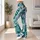 Teal Tropical Monstera And Bamboo Leaves For Relaxed Summer Getaways Leggings - 11