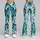 Teal Tropical Monstera And Bamboo Leaves For Relaxed Summer Getaways Leggings - 9