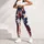 Distressed Red, White And Navy Stars For Summer Festivals And Outdoor Celebrations Leggings - 4