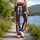 Distressed Red, White And Navy Stars For Summer Festivals And Outdoor Celebrations Leggings - 12