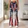 Distressed Red, White And Navy Stars For Summer Festivals And Outdoor Celebrations Leggings - 11