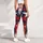 Distressed Red, White And Navy Stars For Summer Festivals And Outdoor Celebrations Leggings - 5