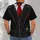 Faux Tuxedo Vest With Red Tie and Pocket Watch for Parties and Dress-Up All-over Print Unisex T-shirt - 6