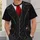 Faux Tuxedo Vest With Red Tie and Pocket Watch for Parties and Dress-Up All-over Print Unisex T-shirt - 5