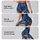 Indigo Denim Florals for Elegant Everyday Outings and Commutes Leggings - 8