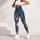 Indigo Denim Florals for Elegant Everyday Outings and Commutes Leggings - 4