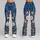 Indigo Denim Florals for Elegant Everyday Outings and Commutes Leggings - 9