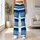 Blue Navy Ivory Coastal Stripes for Relaxed Resort Days and Seaside Getaways Leggings - 12