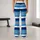 Blue Navy Ivory Coastal Stripes for Relaxed Resort Days and Seaside Getaways Leggings - 10