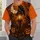 Moonlit Raven And Pumpkin Lantern For Halloween Night All-over Print Unisex T-shirt - 5
