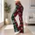 Red And Evergreen Buffalo Checks With Snowflakes For Cozy Christmas Holiday Celebrations Leggings - 12