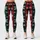 Red And Evergreen Buffalo Checks With Snowflakes For Cozy Christmas Holiday Celebrations Leggings - 3