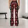 Red And Evergreen Buffalo Checks With Snowflakes For Cozy Christmas Holiday Celebrations Leggings - 10