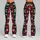 Red And Evergreen Buffalo Checks With Snowflakes For Cozy Christmas Holiday Celebrations Leggings - 9
