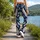 Blush And Ivory Feather Motifs For Travel, Commuting And Everyday Wear Leggings - 12