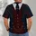 Burgundy Pinstripe Waistcoat Style For Refined Evening And Business Occasions All-over Print Unisex T-shirt - 6