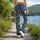 Navy Wildflower Garden for Relaxed Everyday Style and Coastal Weekend Outings Leggings - 12