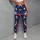 Red White Blue Starbursts for Summer Festivals and Fourth of July Celebrations Leggings - 5