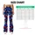 Red White Blue Starbursts for Summer Festivals and Fourth of July Celebrations Leggings - 7