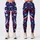 Red White Blue Starbursts for Summer Festivals and Fourth of July Celebrations Leggings - 3