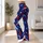 Red White Blue Starbursts for Summer Festivals and Fourth of July Celebrations Leggings - 12